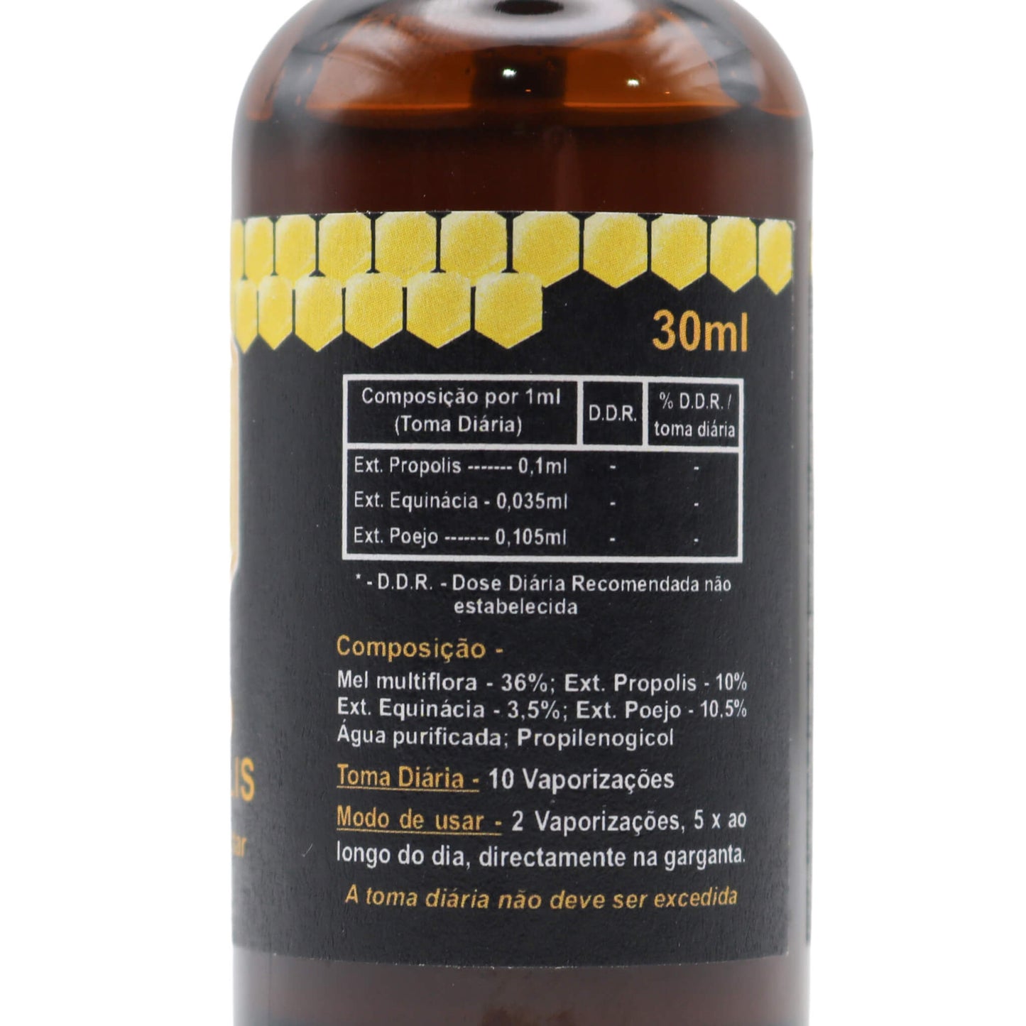 Bottle with a label on a white background