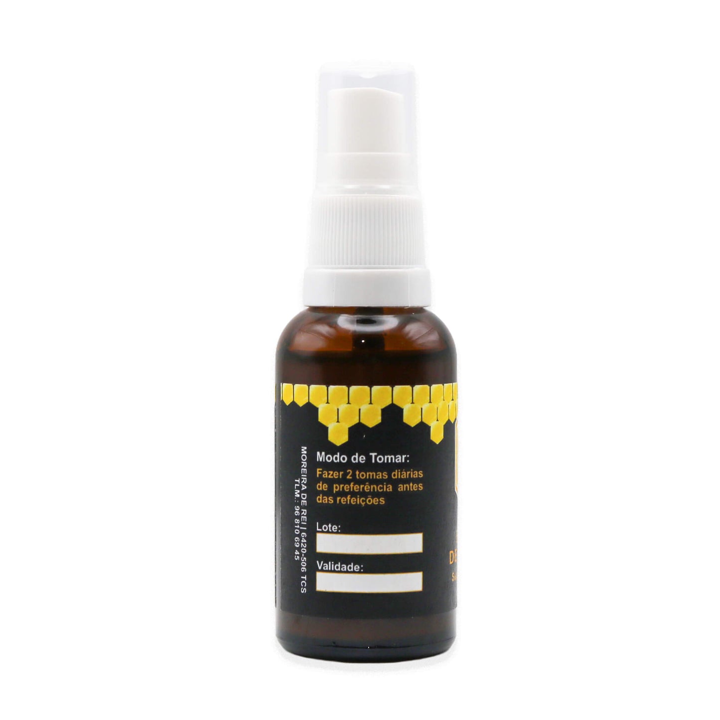 Brown spray bottle with a white nozzle on a white background